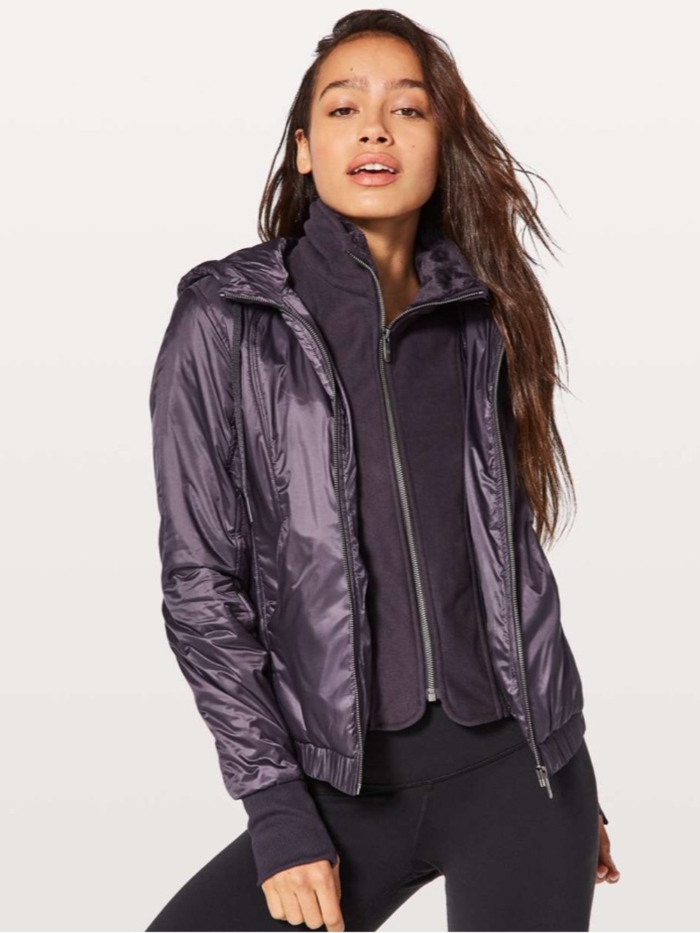 Lululemon Scuba Hoodie *Glyde Boysenberry Sz 8 Water Resistant Hoodie Primaloft